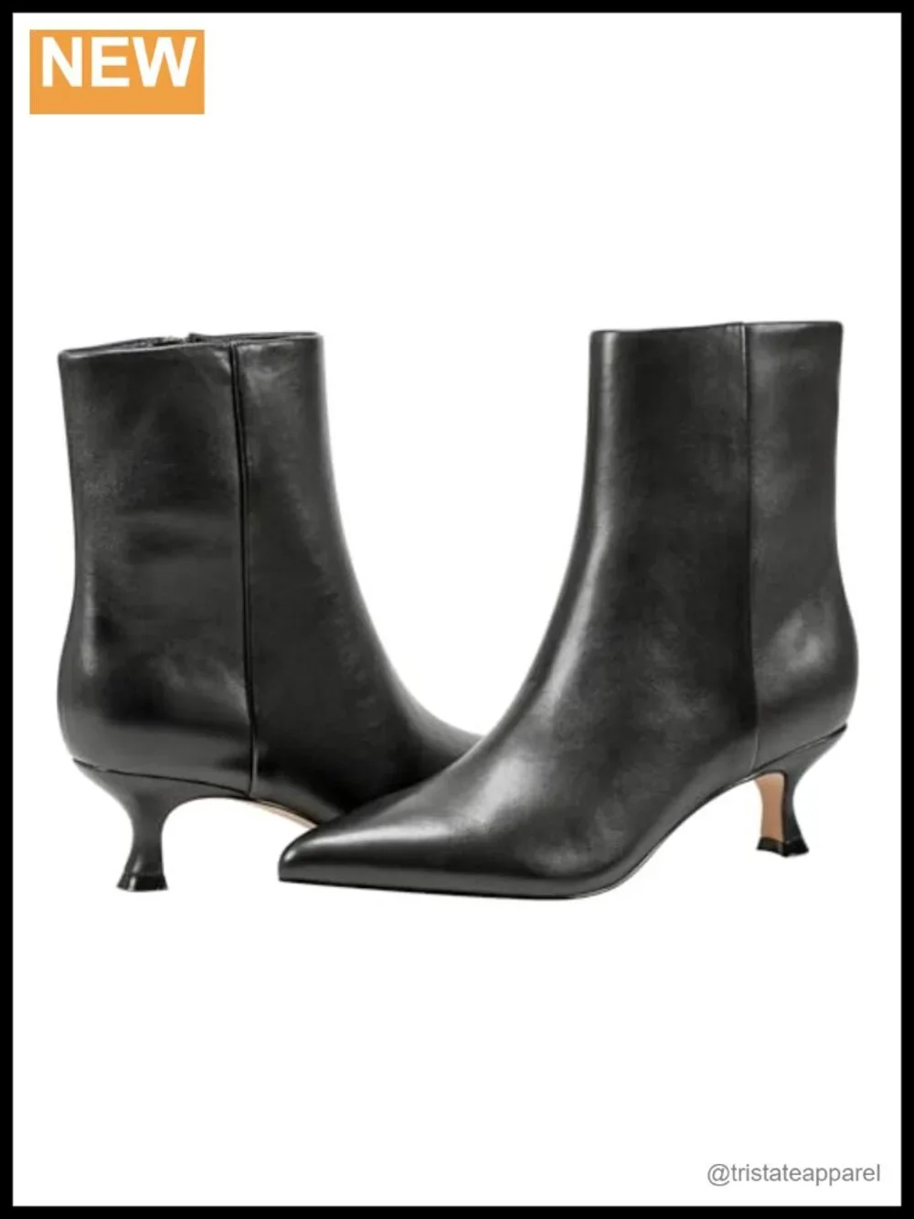 Marc Fisher LTD Iggy Leather Ankle Booties Kitten Heel